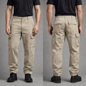 Harley-Davidson Cargo Utility Pants Mens 38x32 Khaki Bar Shield Motorcycle